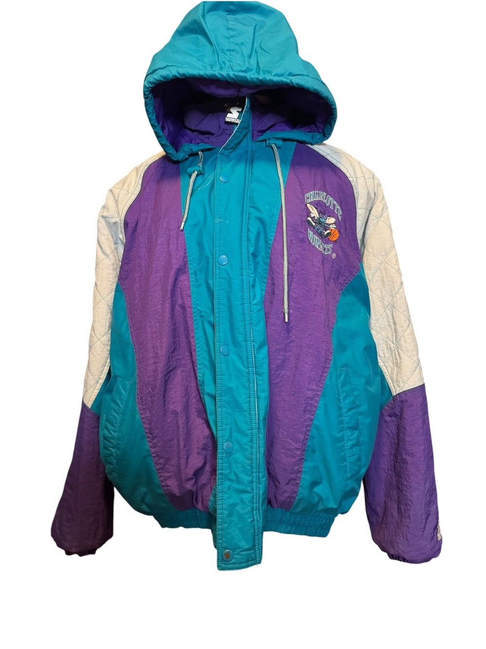 Charlotte Hornets Hooded Jacket - Teal & Purple